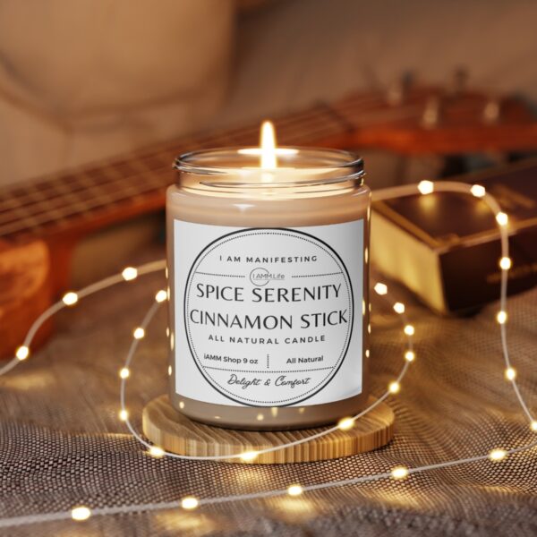 I Am Manifesting Cinnamon Stick Scented Candle 9oz To Help Manifest Delight and Comfort - Image 3