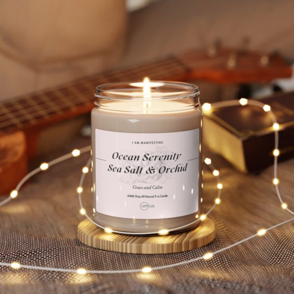 I Am Manifesting Scented Soy Candle 9oz Scents: Apple Harvest, Cinnamon Vanilla, Clean Cotton, Sea Salt and Orchid, White Sage and Lavender - Image 18