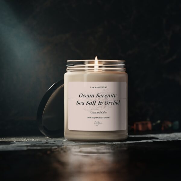 I Am Manifesting Scented Soy Candle 9oz Scents: Apple Harvest, Cinnamon Vanilla, Clean Cotton, Sea Salt and Orchid, White Sage and Lavender - Image 20