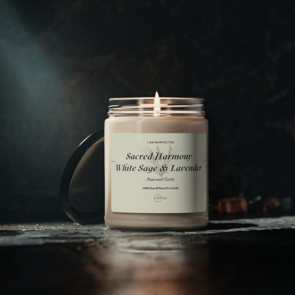 I Am Manifesting Scented Soy Candle 9oz Scents: Apple Harvest, Cinnamon Vanilla, Clean Cotton, Sea Salt and Orchid, White Sage and Lavender - Image 25