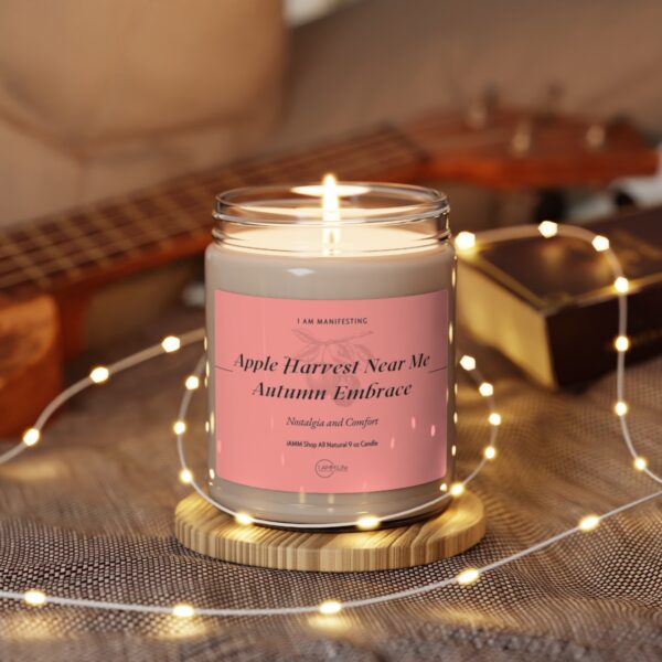 I Am Manifesting Scented Soy Candle 9oz Scents: Apple Harvest, Cinnamon Vanilla, Clean Cotton, Sea Salt and Orchid, White Sage and Lavender - Image 3